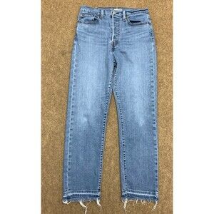 Levis Jeans Womens 30 Wedgie Straight Button Fly High Rise Released Hem Denim